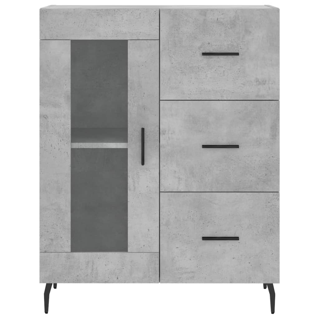 Alacena hormigón gris 69,5x34x180 cm de madera