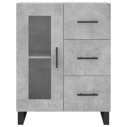 Buffet haut gris béton 69,5x34x180 cm en bois