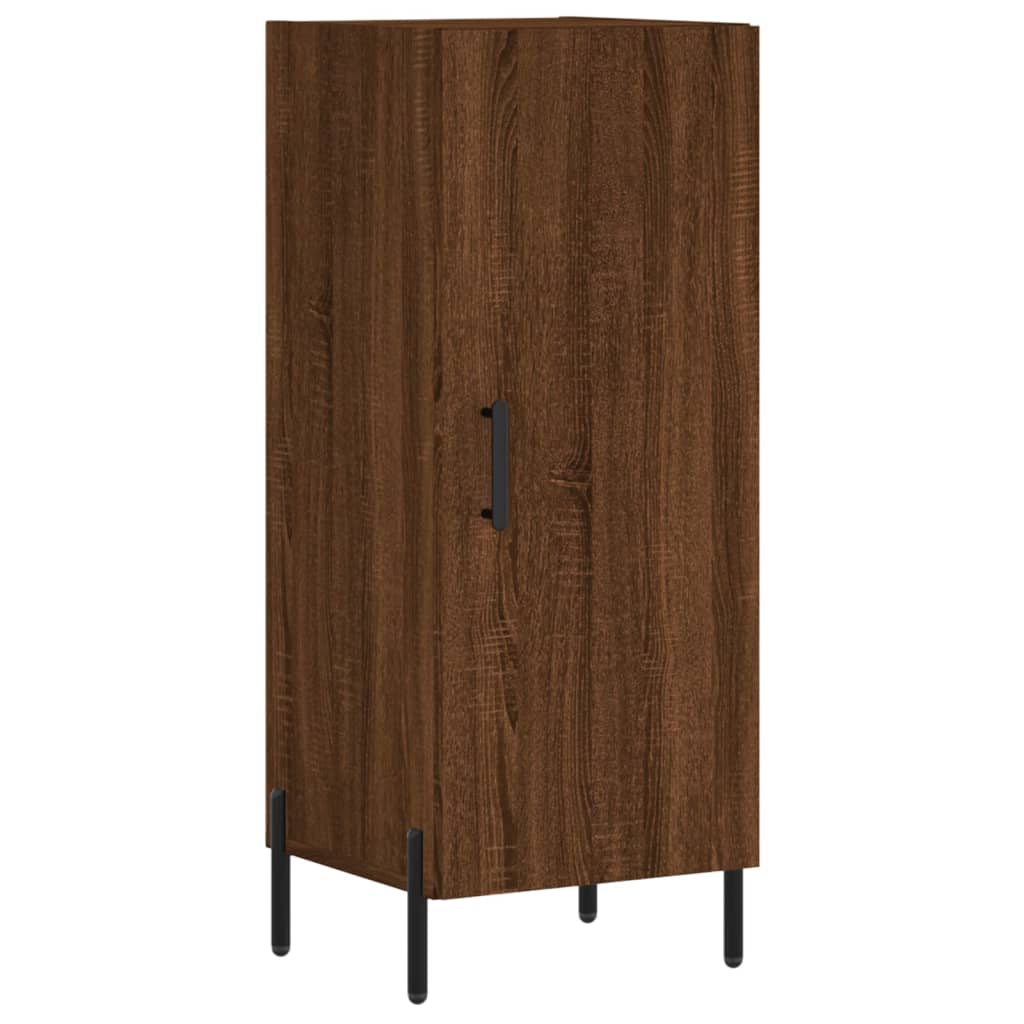 Buffet haut aspect chêne marron 34,5x34x180 cm matériau bois