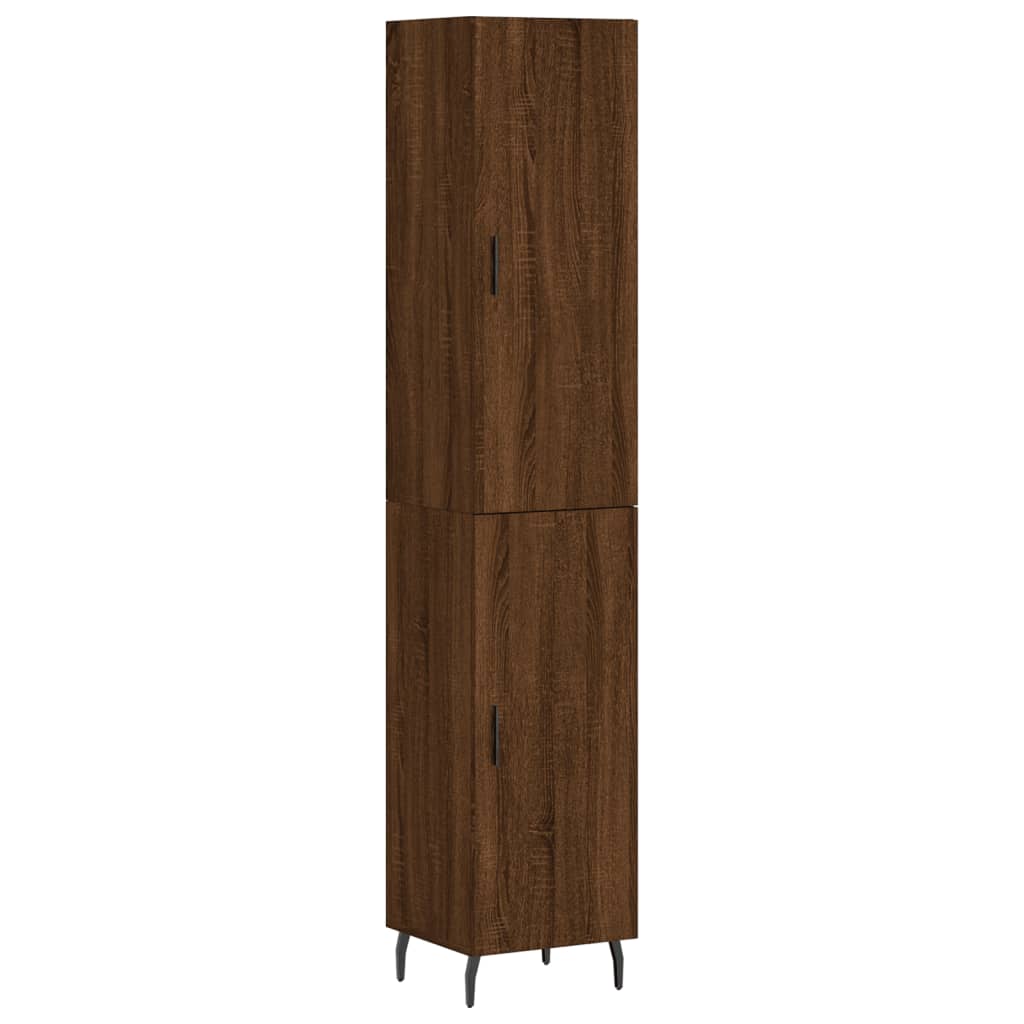 Alacena aspecto roble marrón 34,5x34x180 cm material madera