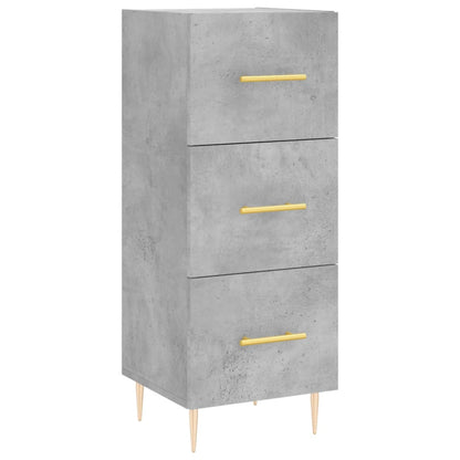 Buffet haut béton gris 34,5x34x180 cm en bois