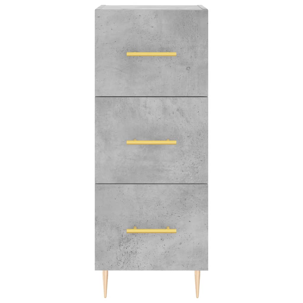 Buffet haut béton gris 34,5x34x180 cm en bois