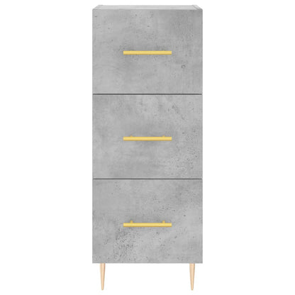 Buffet haut béton gris 34,5x34x180 cm en bois