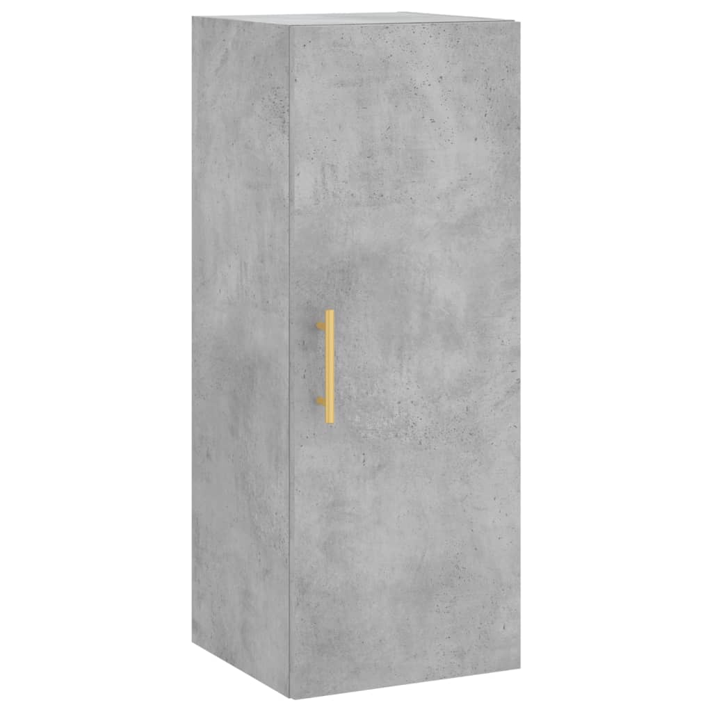 Buffet haut béton gris 34,5x34x180 cm en bois