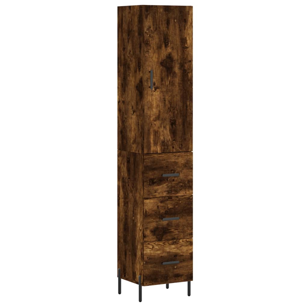 Alacena roble ahumado 34,5x34x180 cm material madera