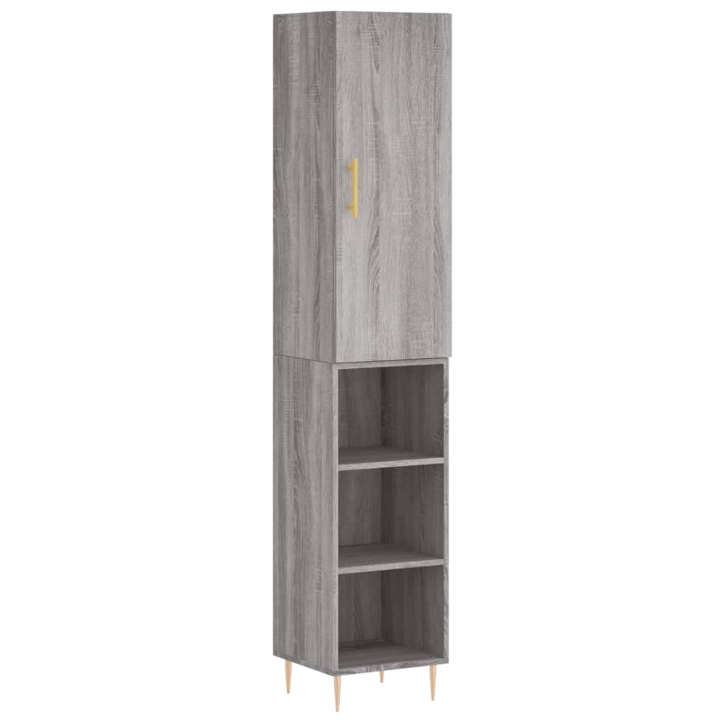 Buffet haut gris Sonoma 34,5x34x180 cm en bois