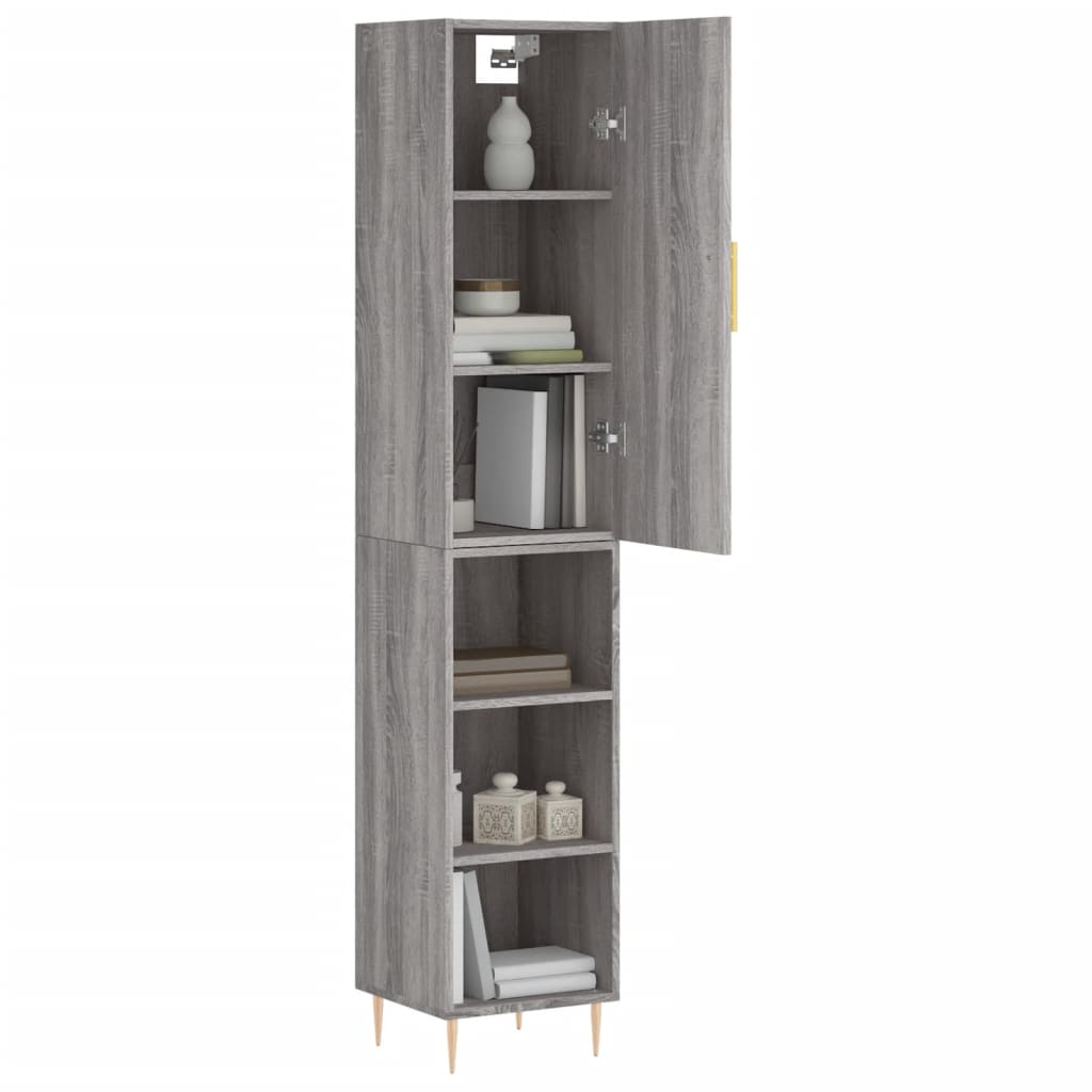 Buffet haut gris Sonoma 34,5x34x180 cm en bois