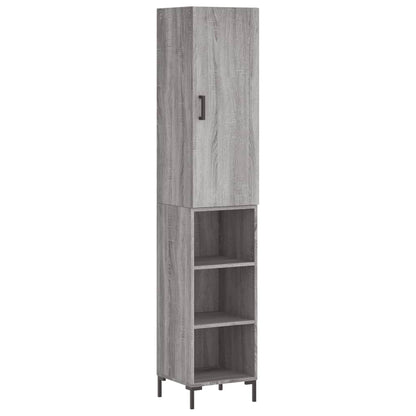 Buffet haut gris Sonoma 34,5x34x180 cm en bois