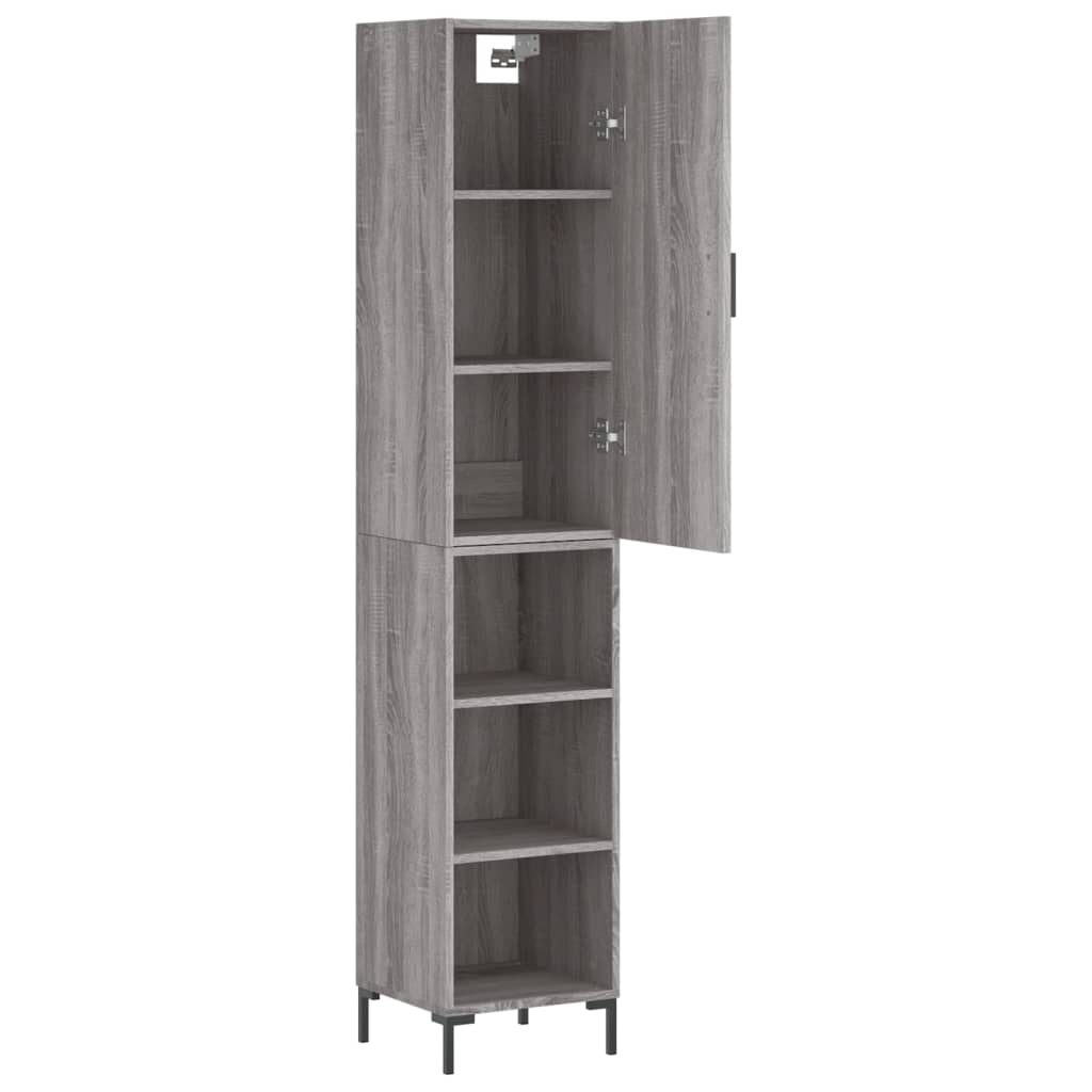 Buffet haut gris Sonoma 34,5x34x180 cm en bois