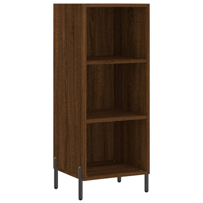 Buffet haut aspect chêne marron 34,5x34x180 cm matériau bois