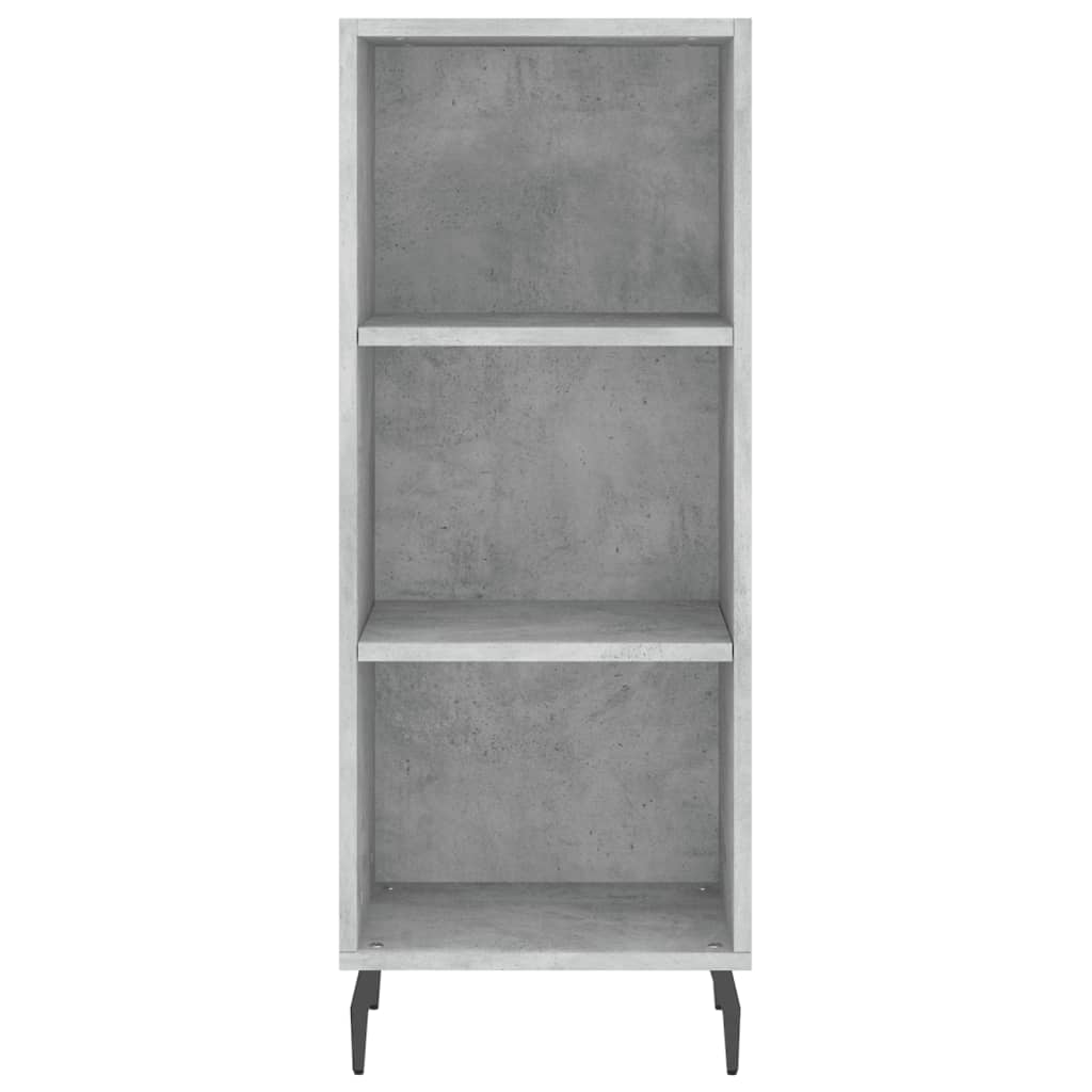 Buffet haut béton gris 34,5x34x180 cm en bois