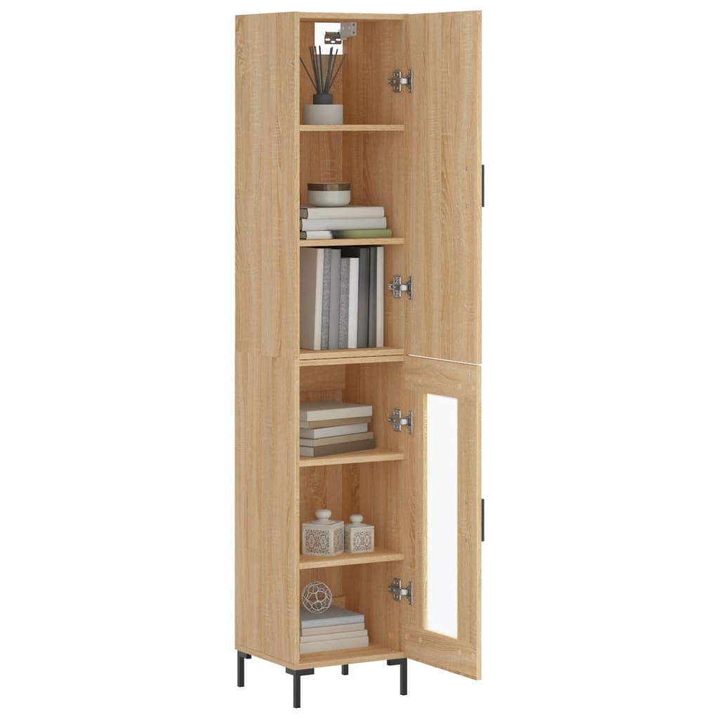 Highboard Sonoma-Eiche 34,5x34x180 cm Holzwerkstoff