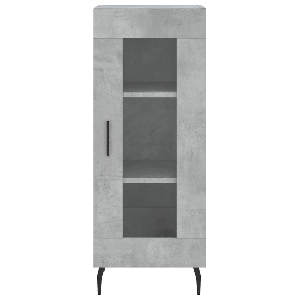 Buffet haut béton gris 34,5x34x180 cm en bois