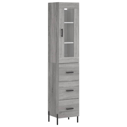 Alacena Gris Sonoma 34,5x34x180 cm de madera