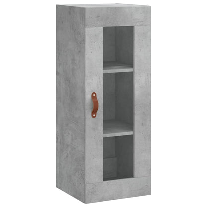 Buffet haut béton gris 34,5x34x180 cm en bois