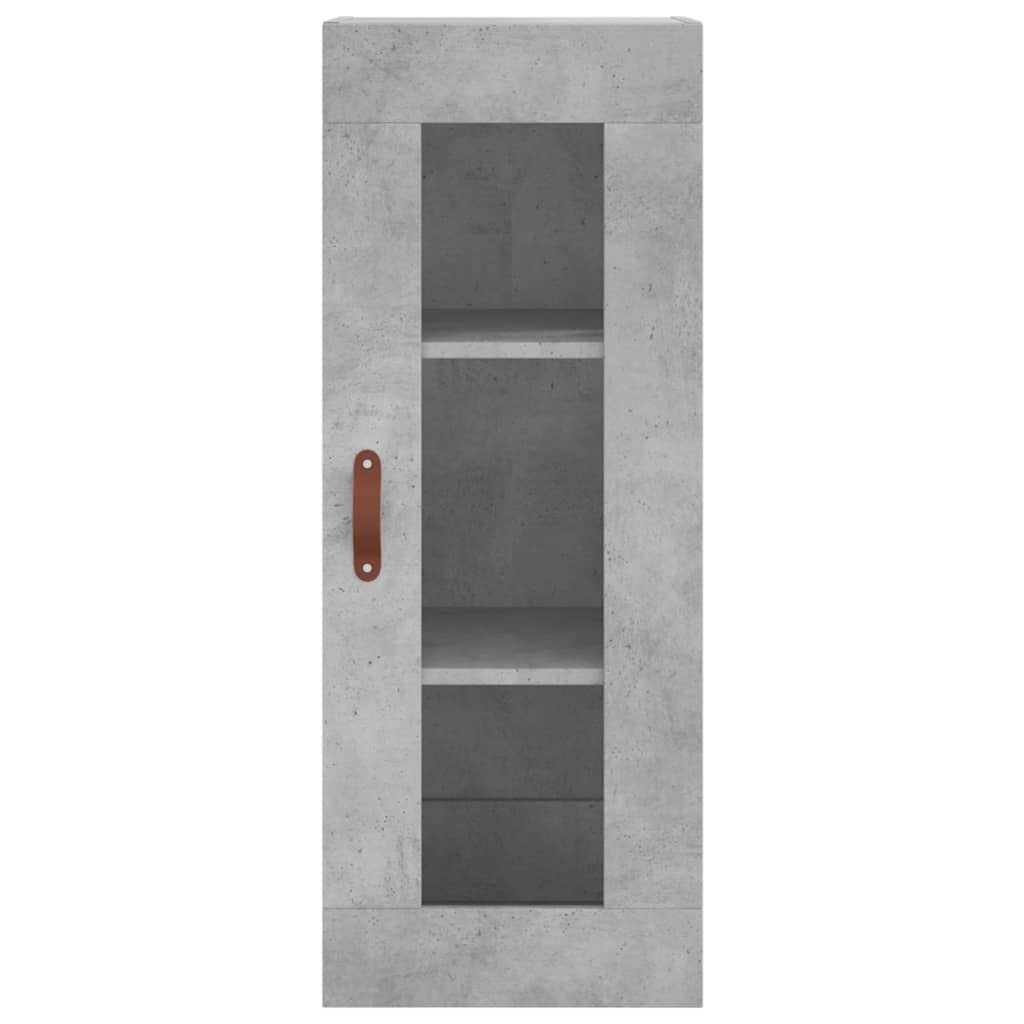 Buffet haut béton gris 34,5x34x180 cm en bois