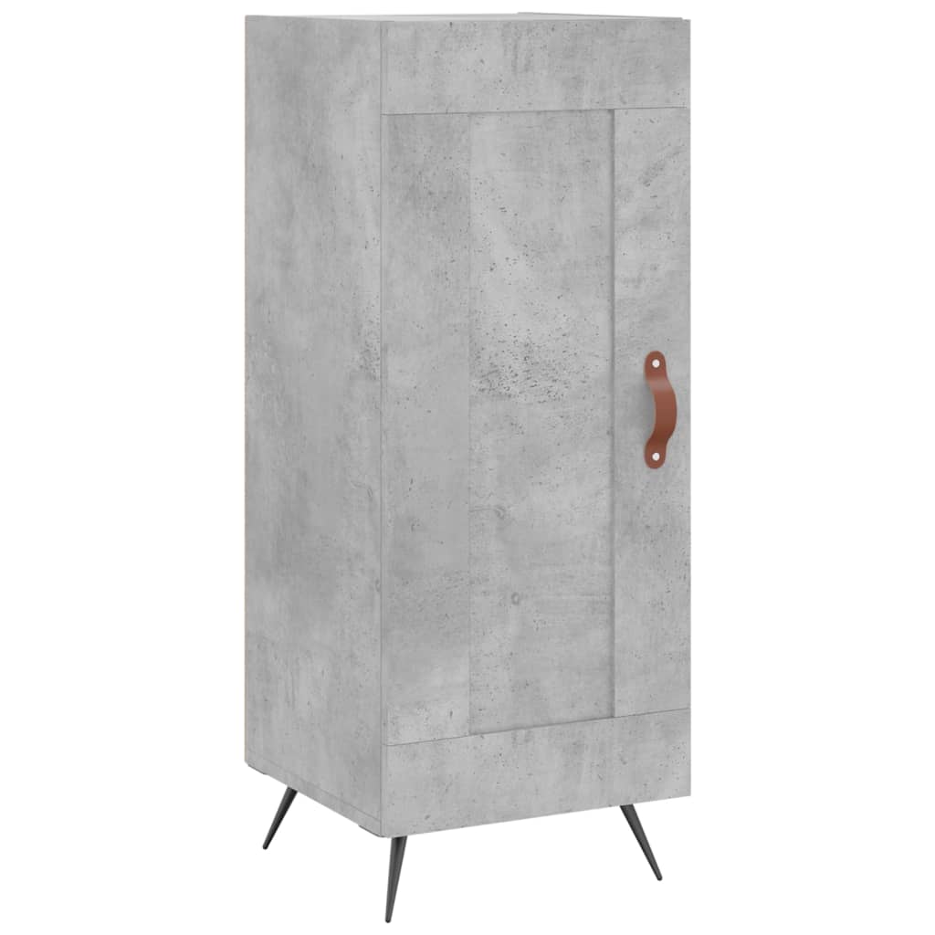 Buffet haut béton gris 34,5x34x180 cm en bois