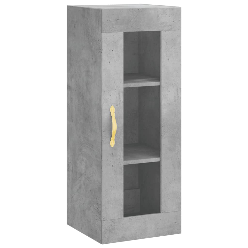 Buffet haut béton gris 34,5x34x180 cm en bois