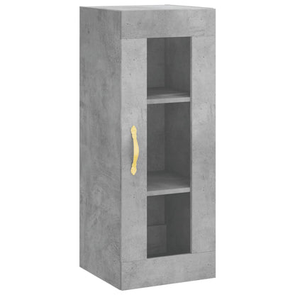 Buffet haut béton gris 34,5x34x180 cm en bois