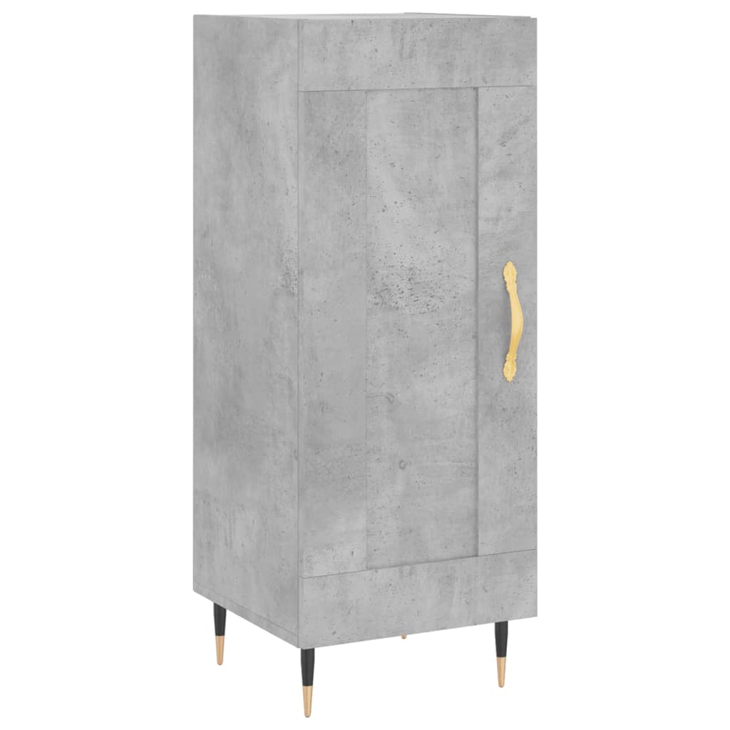 Buffet haut béton gris 34,5x34x180 cm en bois