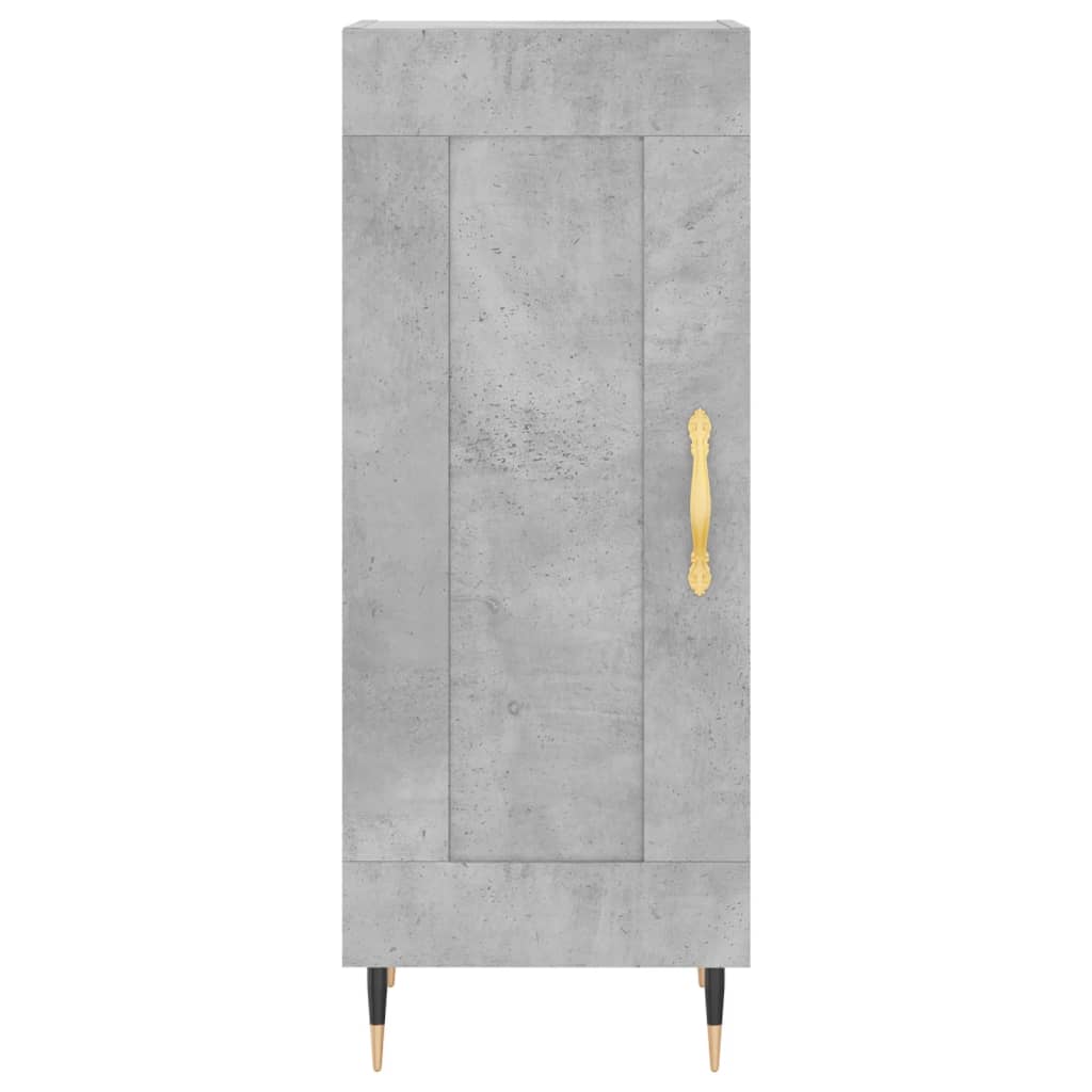 Buffet haut béton gris 34,5x34x180 cm en bois