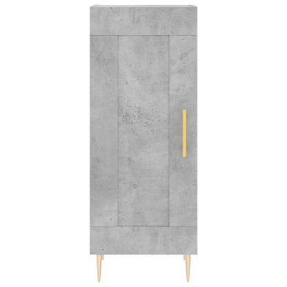 Alacena hormigón gris 34,5x34x180 cm de madera