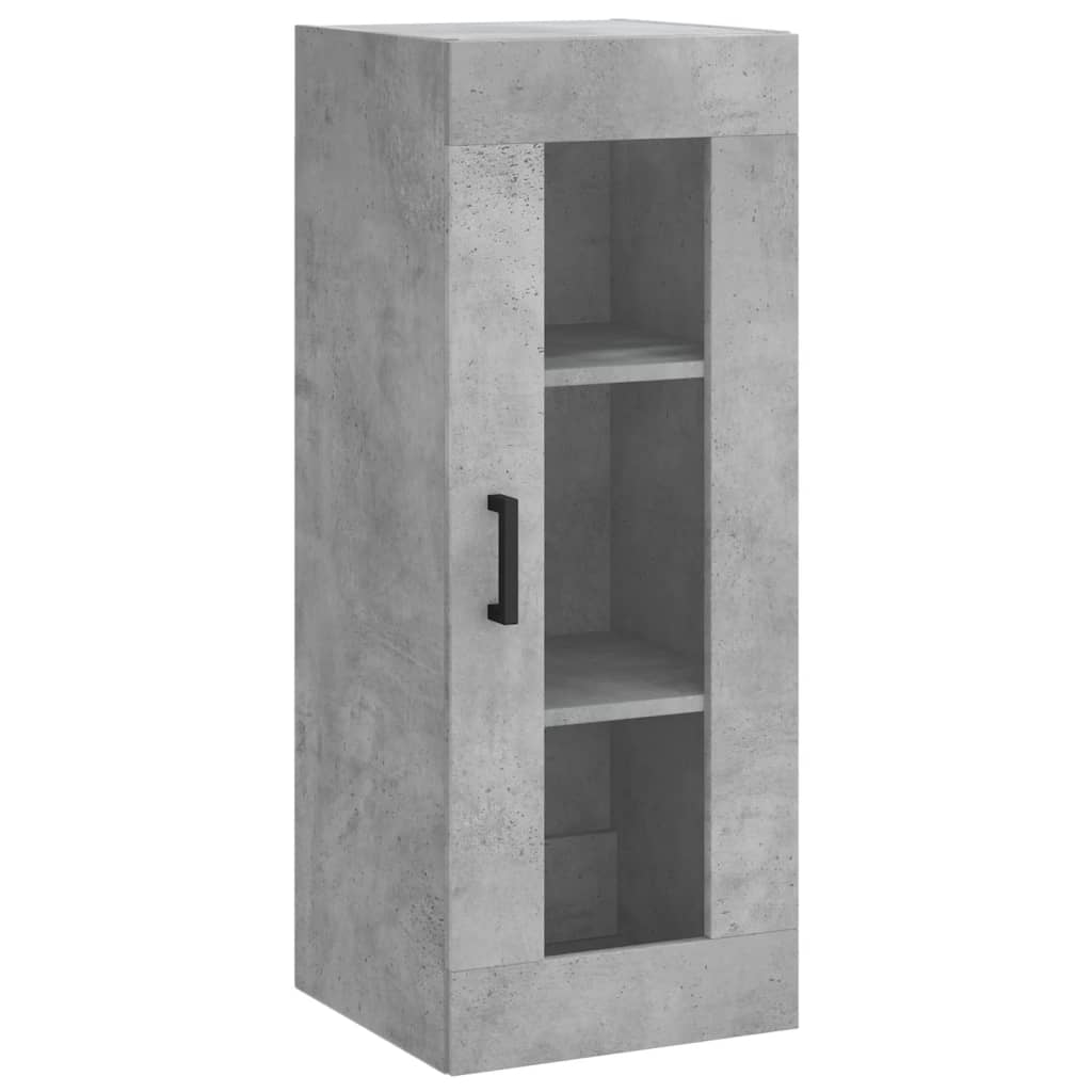 Buffet haut béton gris 34,5x34x180 cm en bois