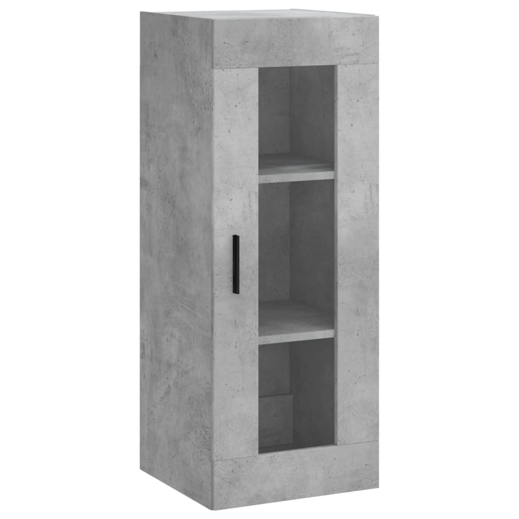 Buffet haut béton gris 34,5x34x180 cm en bois