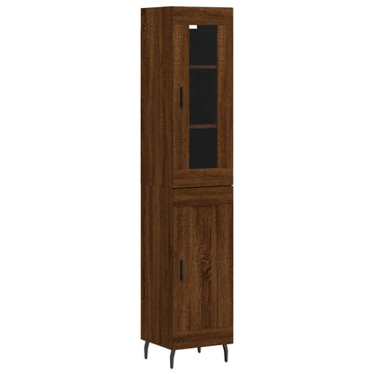 Alacena aspecto roble marrón 34,5x34x180 cm material madera