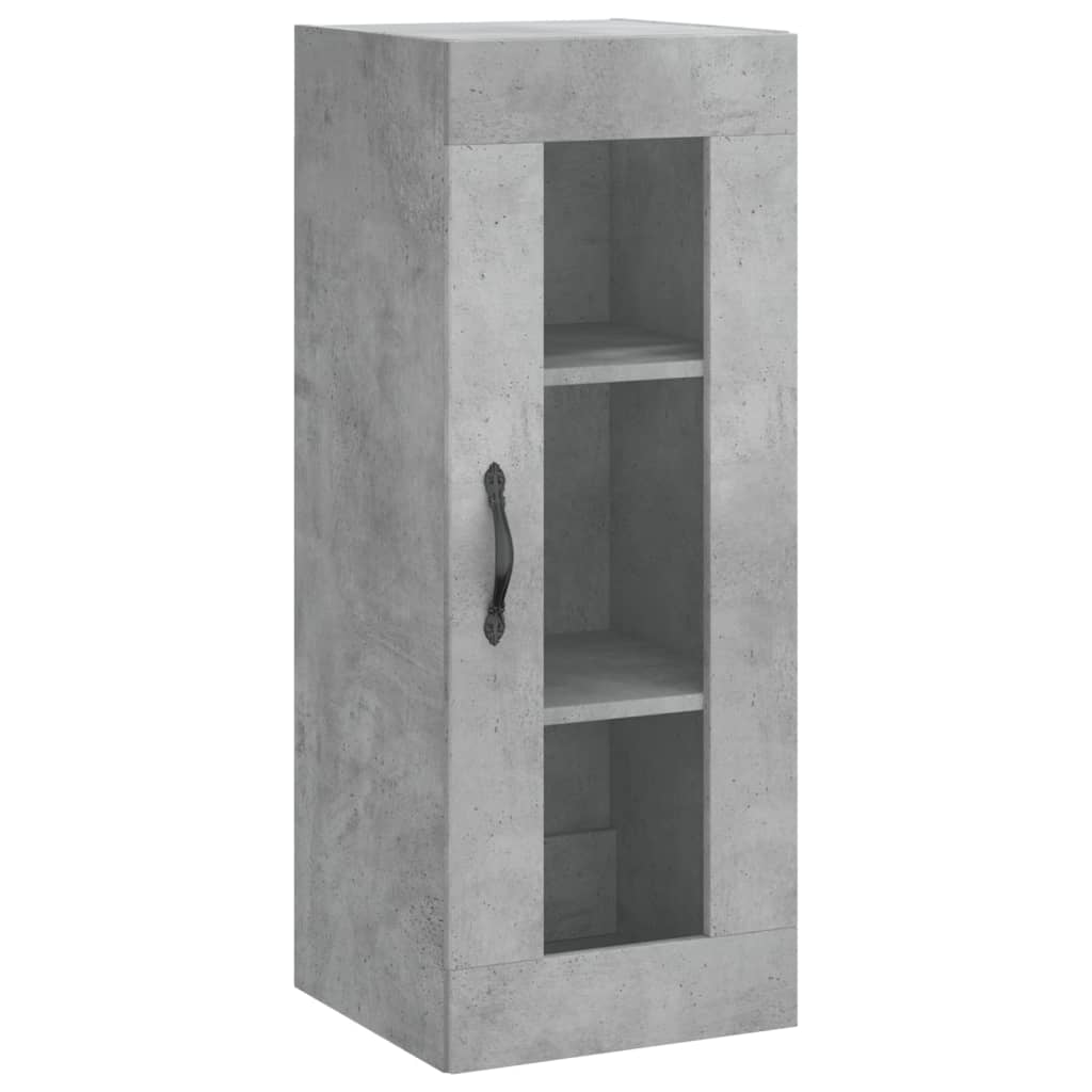 Buffet haut béton gris 34,5x34x180 cm en bois