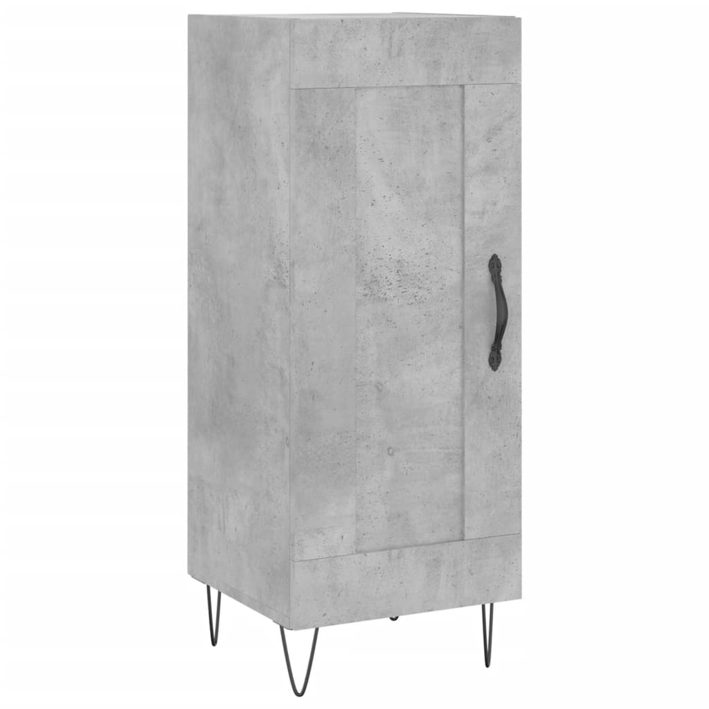 Buffet haut béton gris 34,5x34x180 cm en bois