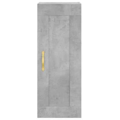 Buffet haut béton gris 34,5x34x180 cm en bois