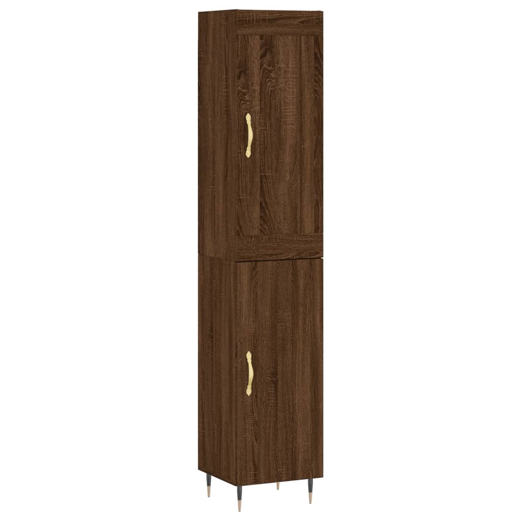 Alacena aspecto roble marrón 34,5x34x180 cm material madera