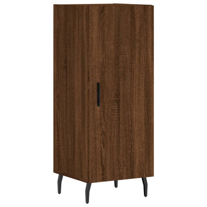 Buffet haut aspect chêne marron 34,5x34x180 cm matériau bois