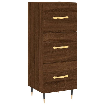 Buffet haut aspect chêne marron 34,5x34x180 cm matériau bois