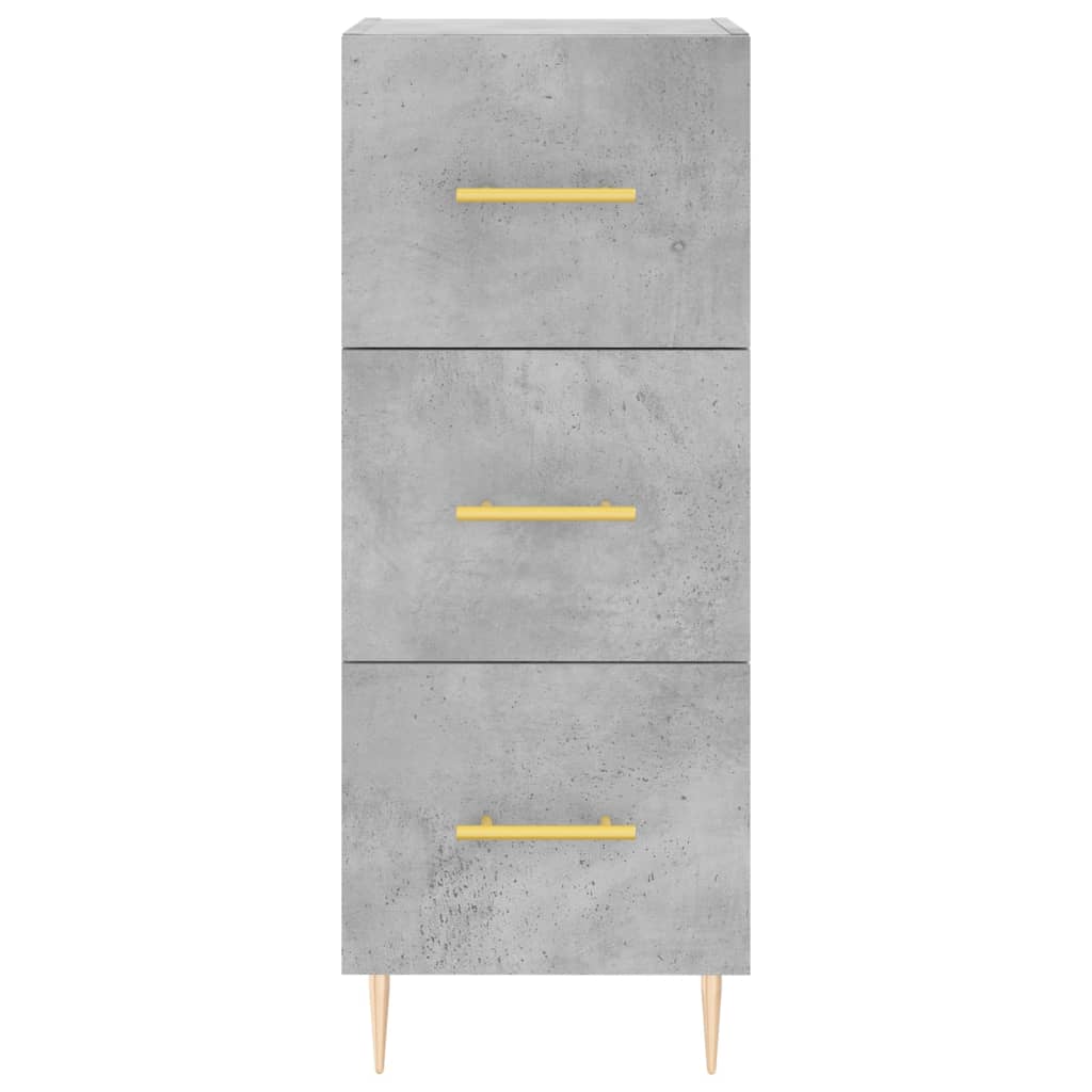 Buffet haut béton gris 34,5x34x180 cm en bois