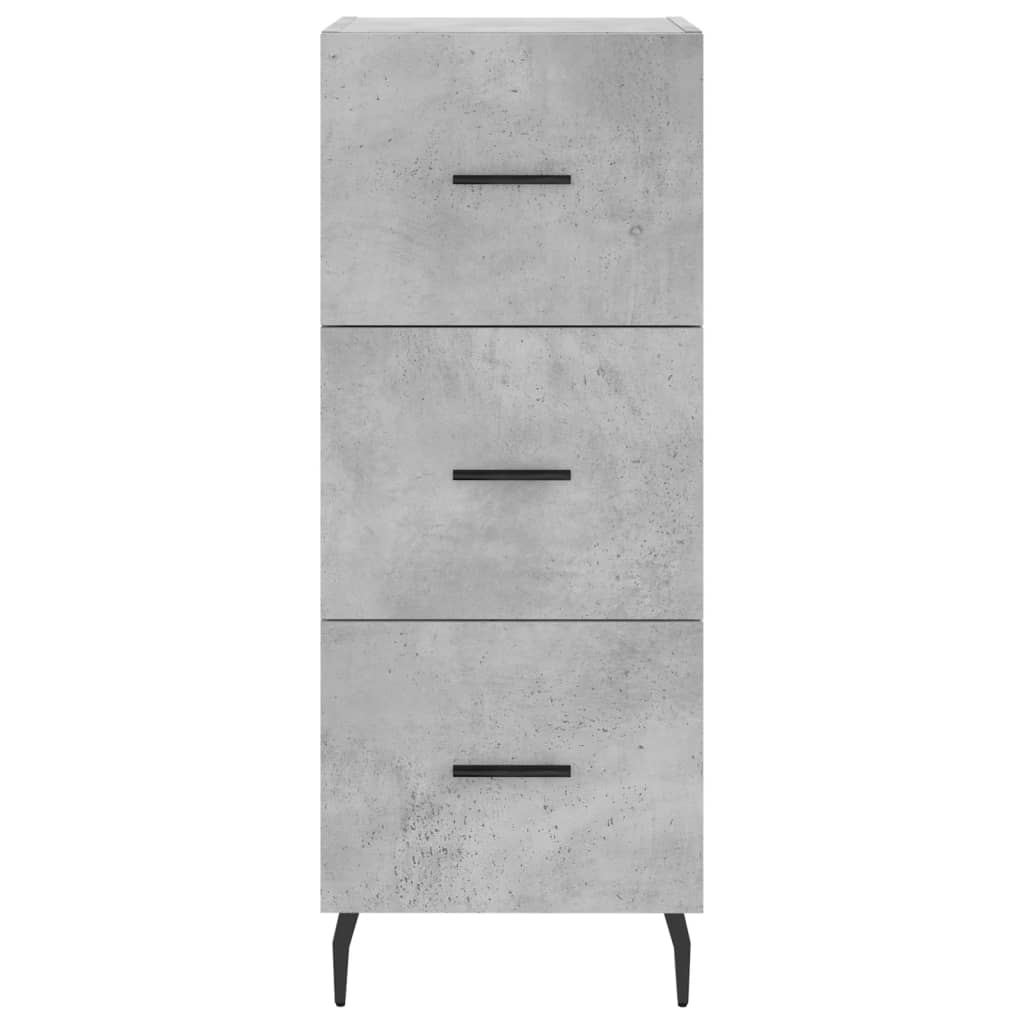 Buffet haut béton gris 34,5x34x180 cm en bois