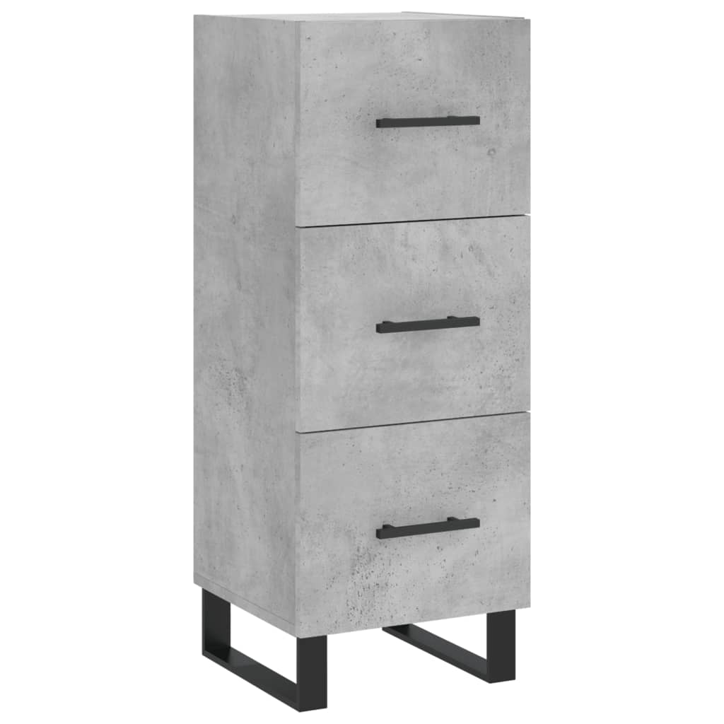 Buffet haut béton gris 34,5x34x180 cm en bois