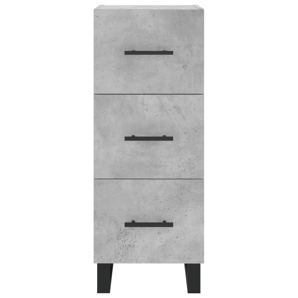 Buffet haut béton gris 34,5x34x180 cm en bois