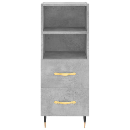 Buffet haut béton gris 34,5x34x180 cm en bois