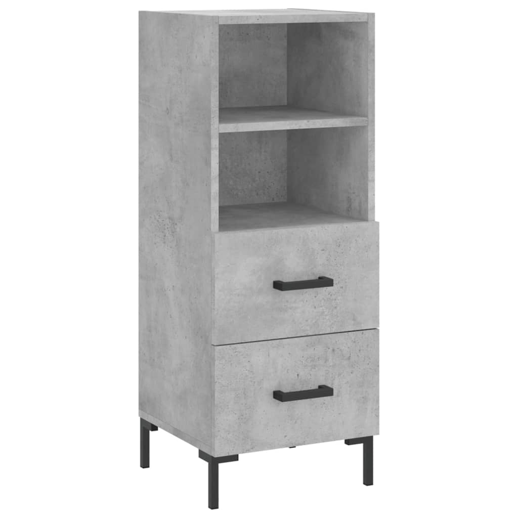 Buffet haut béton gris 34,5x34x180 cm en bois