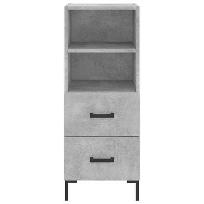 Buffet haut béton gris 34,5x34x180 cm en bois