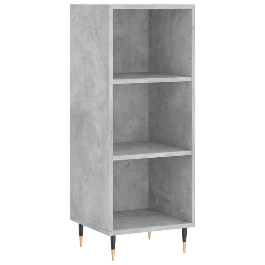 Buffet haut béton gris 34,5x34x180 cm en bois