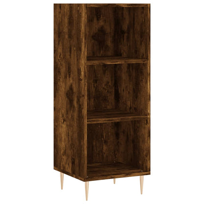 Buffet haut chêne fumé 34,5x34x180 cm matériau bois