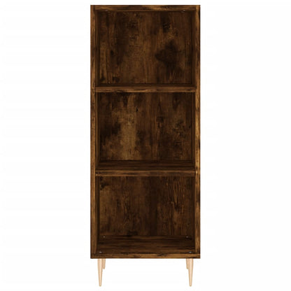 Buffet haut chêne fumé 34,5x34x180 cm matériau bois