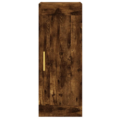 Buffet haut chêne fumé 34,5x34x180 cm matériau bois