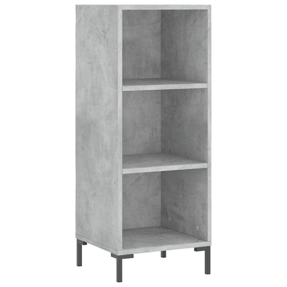 Buffet haut béton gris 34,5x34x180 cm en bois