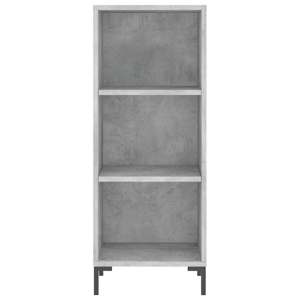 Buffet haut béton gris 34,5x34x180 cm en bois