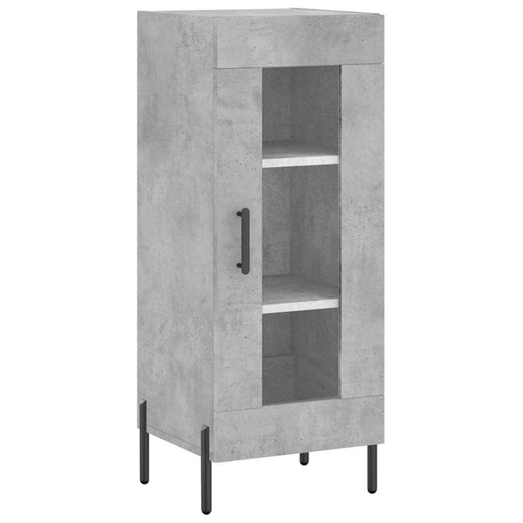 Buffet haut béton gris 34,5x34x180 cm en bois