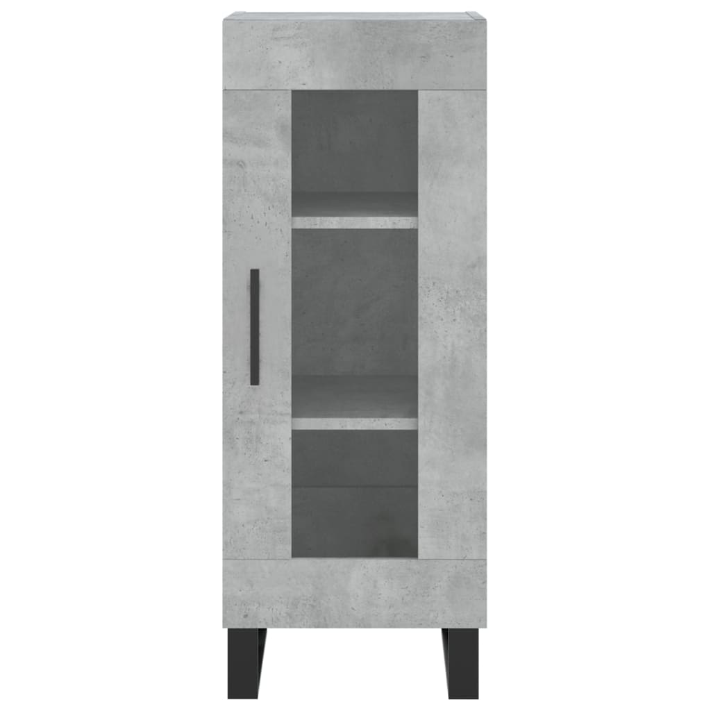 Buffet haut béton gris 34,5x34x180 cm en bois